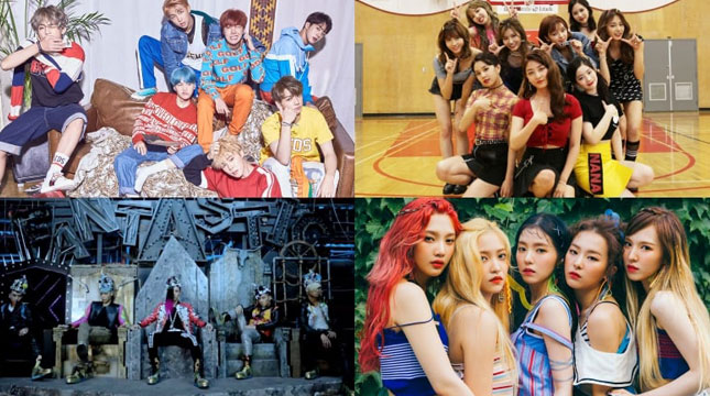 BTS, TWICE, BIGBANG, Red Velvet (Foto: Soompi)