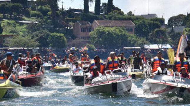 Festival Gebyar Labuhan Sarangan di Telaga Sarangan, Kecamatan Plaosan, Kabupaten Magetan, Jawa Timur (Foto: kelanakota.suarasurabaya.net)
