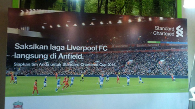 Standart Charter Cup 2016 Berhadiah Nonton Bola Langsung ke Anfield