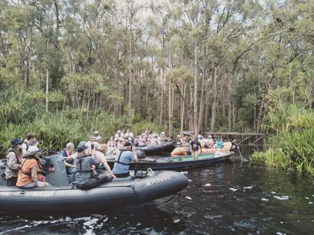 Rombongan Wisman saat berada di Destinasi Wisata Tanjung Puting