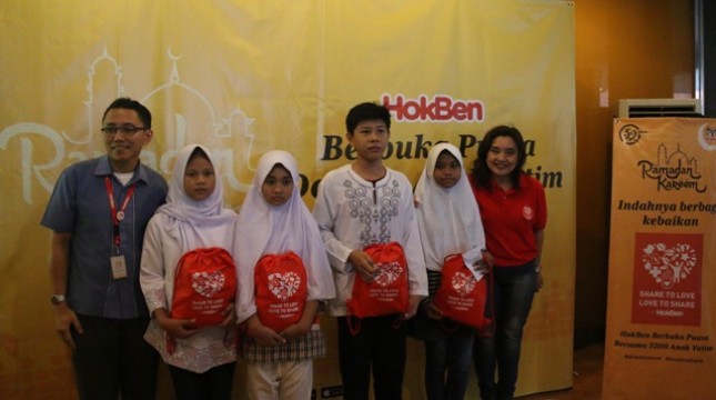 HokBen Gelar Buka Puasa Bersama 3.200 Anak Yatim Serentak