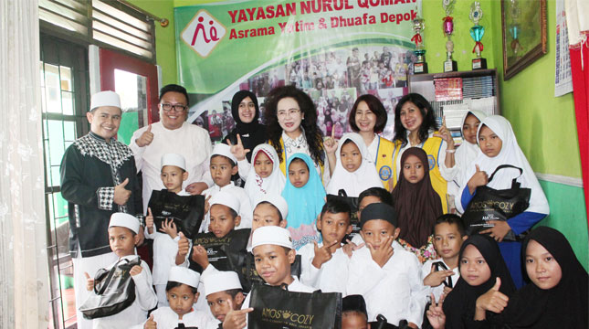 Amos Cozy & Convention Hall Jakarta Selenggarakan Kegiatan Perduli dan Berbagi di Panti Asuhan Yatim Piatu dan Dhuafa Nurul Qomar