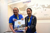 Dirut BTN Maryono dan Menteri BUMN Rini Soemarno (Foto Rizki Meirino)