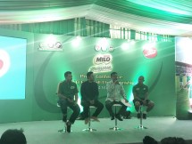 Doni Wahyudi (kiri), saat jumpa pers MILO Football Championship. (Dina Astria/Industry.co.id)