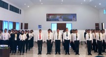 Sebagian dari 66 peserta Pemilihan Putra Putri Maritim 2018 yang Masuk Karantina