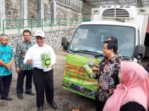 Mentan Amran Sulaiman saat melepas ekspor sayur mayur ke luar negeri