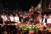 Presiden Jokowi meresmikan pasar rakyat Pasar Badung di Kota Denpasar, Jumat (22/3).
