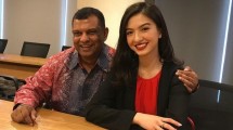 Raline Shah dan CEO AirAsia Tony Fernandes. (Foto: Isntagram.com/tonyfernandes)