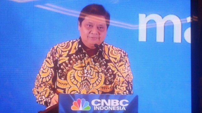 Menteri Perindustrian Airlangga Hartarto pada saat acara Soft Lounching CNBC Indonesia (Foto: Ridwan/INDUSTRY.co.id)