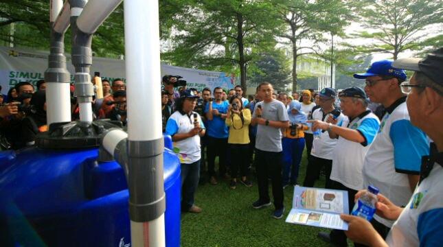 Menteri PUPR saat perayaan hari air sedunia