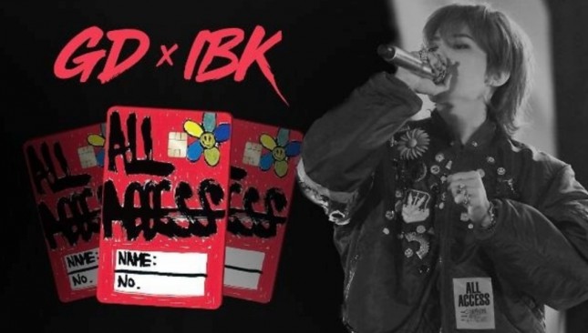Kartu Debit Industrial Bank dengan desain seperti tiket konser G-Dragon dengan edisi terbatas. (Source: Koreaboo)