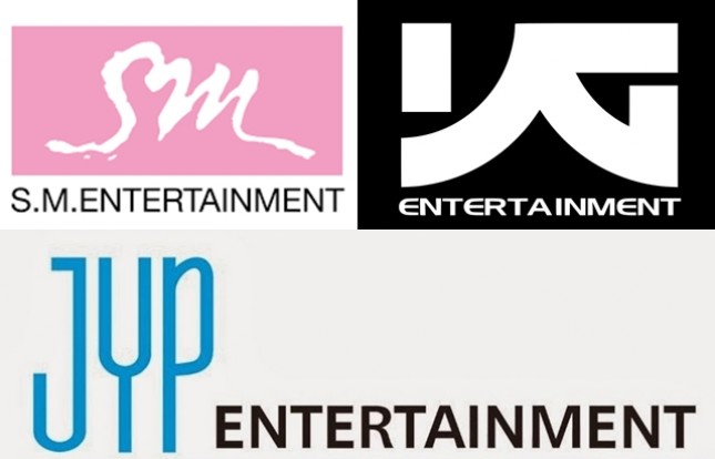 Tiga agensi terbesar di Korea Selatan, SM Entertainment, YG Entertainment dan JYP Entertainment. (Foto Ist)