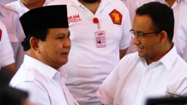 Ketum Gerindra Prabowo Subianto dan Anies Baswesan (Foto Dok Industry.co.id)