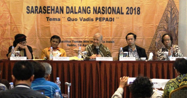 Sarasehan Dalang Nasional 2018 di Hotel Santika TMII, mencari solusi nasib Dalang