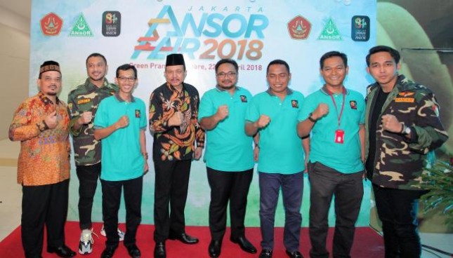 Harlah Gerakan Pemuda Ansor ke-84 dan Ansor Fair 2018 di Jakarta, Minggu (22/4).