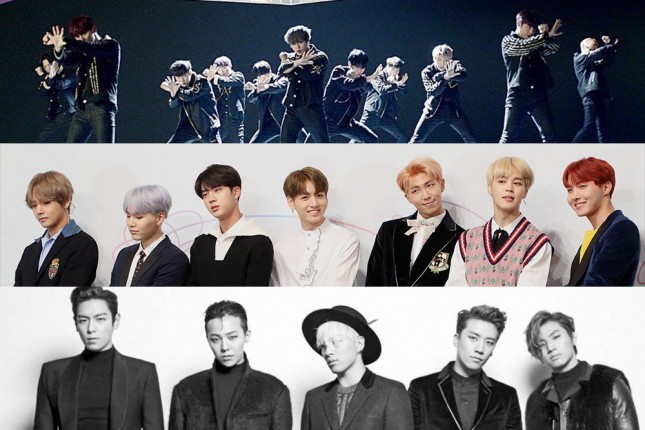 Wanna One, BTS dan BIGBANG masuk dalam 100 chart lagu boyband versi Billboard. (Foto: Allkpop)