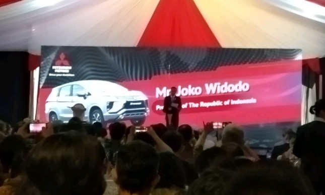 Presiden Joko Widodo pada acara Ceremony Export Mitsubishi Xpander (Foto: Ridwan/Industry.co.id)