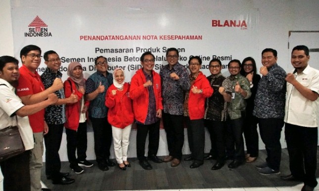 Acara Penandatanganan Kerja Sama PT Semen Indonesia bersama BLANJA.com