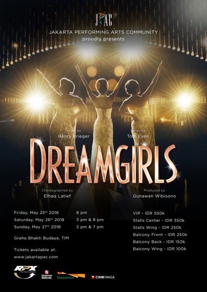 Main poster drama musikal 'Dreamgirls'. (Foto: JPAC)