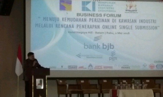 Kepala BP Batam Lukita Dinarsyah Tuwo dalam acara Business Forum HKI (Foto: Ridwan/Industry.co.id)