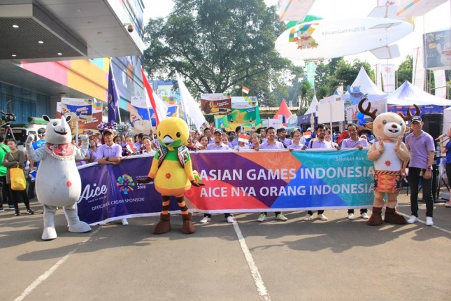 Aice dalam Parade Asian Games 2018