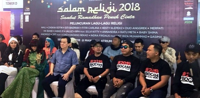 Fitri Carlina, Siti Badriah, Rahayu Kertawiguna dan Wali Saat Peluncuran Album Ramadhan