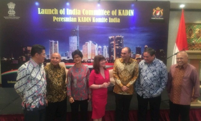 Wakil Ketua Umum Kadin Bidang Hubungan Internasional, Shinta Widjaja Kamdani saat pembentukan Komite Bilateral Kadin Indonesia-India