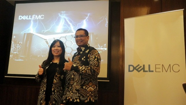 Catherine Lian, Managing Director Dell EMC Indonesia saat jumpa pers pada Selasa (22/5) di Hotel Mandarin Oriental, Jakarta. (Dina Astria/Industry.co.id)