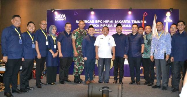 Ketua Umum HIPMI Jakarta Timur Andre Tirtoadji disela sela acara Rakercab yang diadakan di Hotel Santika TMII Jakarta, Rabu (23/5/2018)