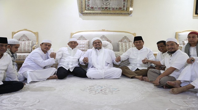 Amien Rais, Habieb Rizieq dan Prabowo Subianto di Mekkah