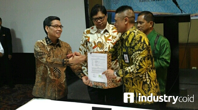 Penandatanganan kerjasama antara HKI dan Telkom (Hariyanto/INDUSTRY.co.id)
