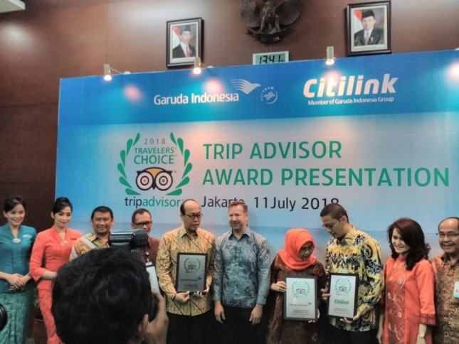 Garuda Indonesia dan Citilink Raih Penghargaan dari TripAdvisor (Foto: Anisa Triyuli)