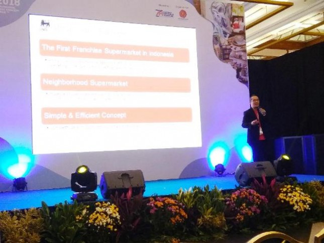 General Manager of Franchise PT Lion Super Indo, Eric Rinaldo Syah dalam pameran IFRA 2018, di JCC Senayan