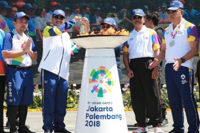 BRI Meriahkan Gelaran Kirab Obor Asian Games 2018 di Denpasar (Foto Dok Industry.co.id)