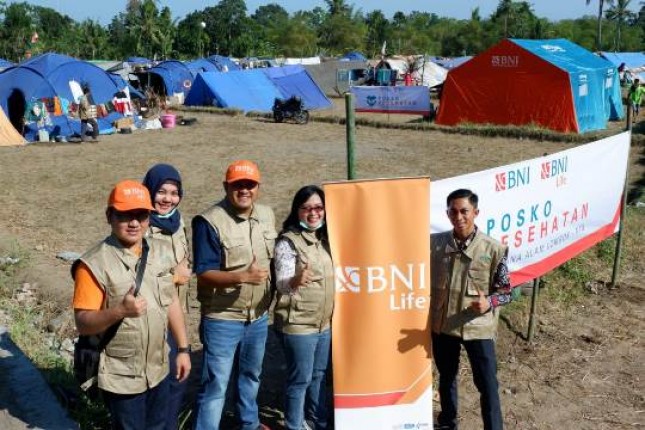 BNI & BNI Life Bangun Posko Kesehatan & Dapur Umum di Lombok(foto Dok Industry.co.id_
