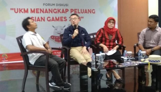 Forum Group Discussion UKM Menangkap Peluang Asian Games di gedung Smesco , Rabu (15/8/2018)