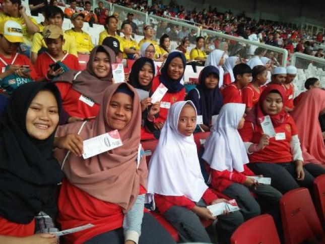 BNI Syariah Ajak Yatim Duafa Nonton Asian Games (Foto Dok Industry.co.id)