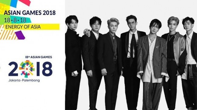Boyband asal Korea Selatan Super Junior (Suju) turut ambil bagian dalam closing ceremony Asian Games 2018