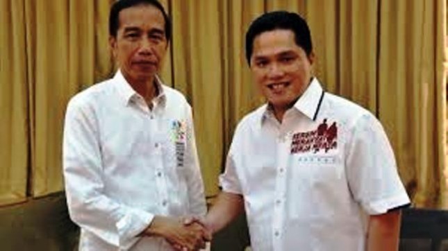 Presiden Jokowi dan Erick Thohir (Foto Tribunnews)