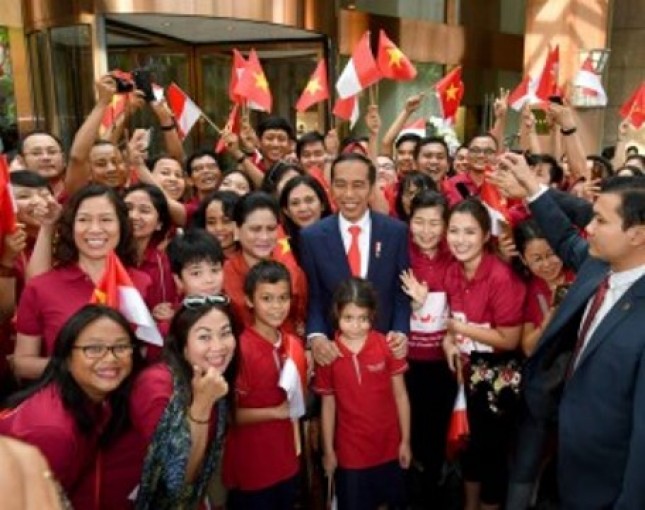 Presiden Jokowi di Hanoi Vietnam (Foto Setkab)