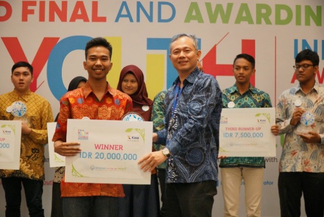 Hibar Syahrul Gafur, perwakilan dari Institut Teknologi Bandung sukses meraih Kino Youth Innovator (KYIA) 2018.