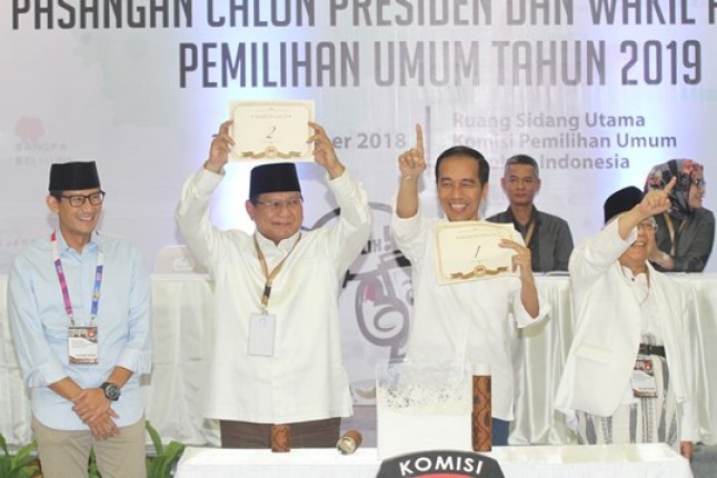 Presiden Jokowi dan Prabowo Subianto (Foto Dok KPU)