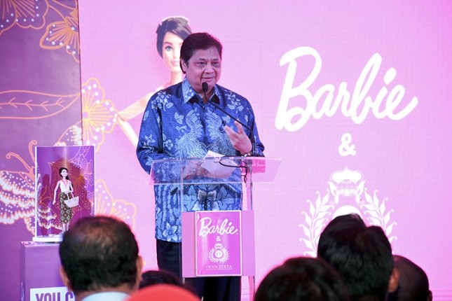 Menteri Perindustrian Airlangga Hartarto saat menghadiri 25th Anniversary Mattel Indonesia (Foto: Kemenperin)