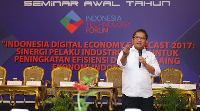 Menteri Komunikasi dan Informatika Rudiantara. (Hariyanto/ INDUSTRY.co.id)