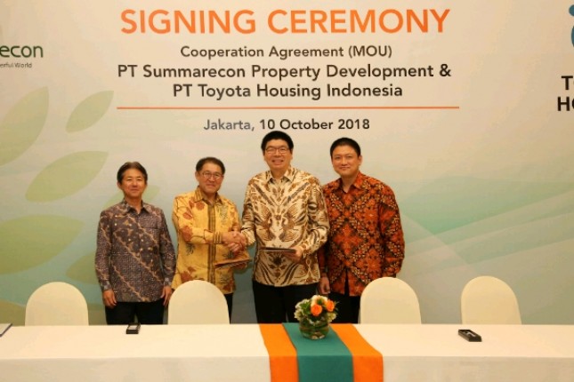Penandatanganan MoU PT Summarecon Property Development dengan PT Toyota Housing Indonesia