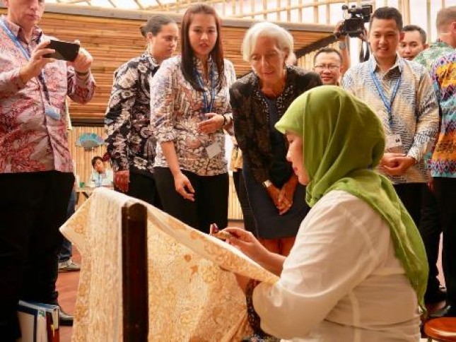 Christine Lagarde Terkesan dengan Paviliun Indonesia (Foto Humas BUMN)