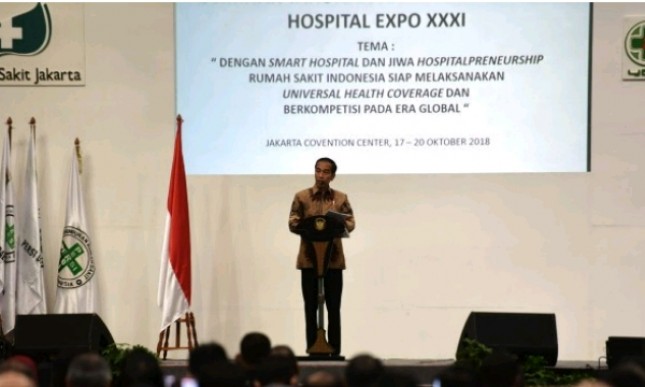 Presiden Jokowi saar memberikan sambutan pada Kongres XIV PERSI (Foto: Setkab) 