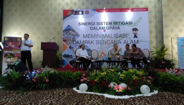 Karo Penmas Devisi Humas Polri, Dedi Prasetyo, pada acara Forum Promoter Sinergi Sistem Mitigasi Dalam Upaya Meminimalisasi Dampak Bencana Alam di hotel Amarosa Cosmo, Jakarta Selatan, Rabu (17/10).