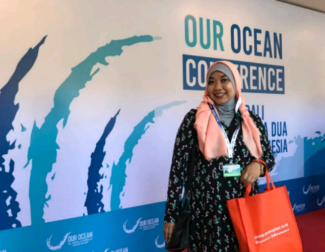 GM Marcomm Technoplast Dewi Hendrati saat menghadiri acara Our Ocean Conference (OCC) di Bali