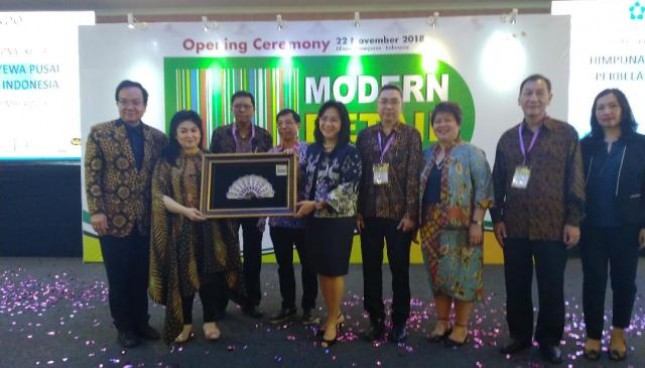 Kolaborasi Krista Exhibitions dan Himpunan Penyewa Pusat Perbelanjaan Indonesia (Hippindo) dalam acara bertajuk Modern Retail Expo di ajang Sial Interfood 2018, JIExpo Kemayoran, Kamis (22/11/2018)